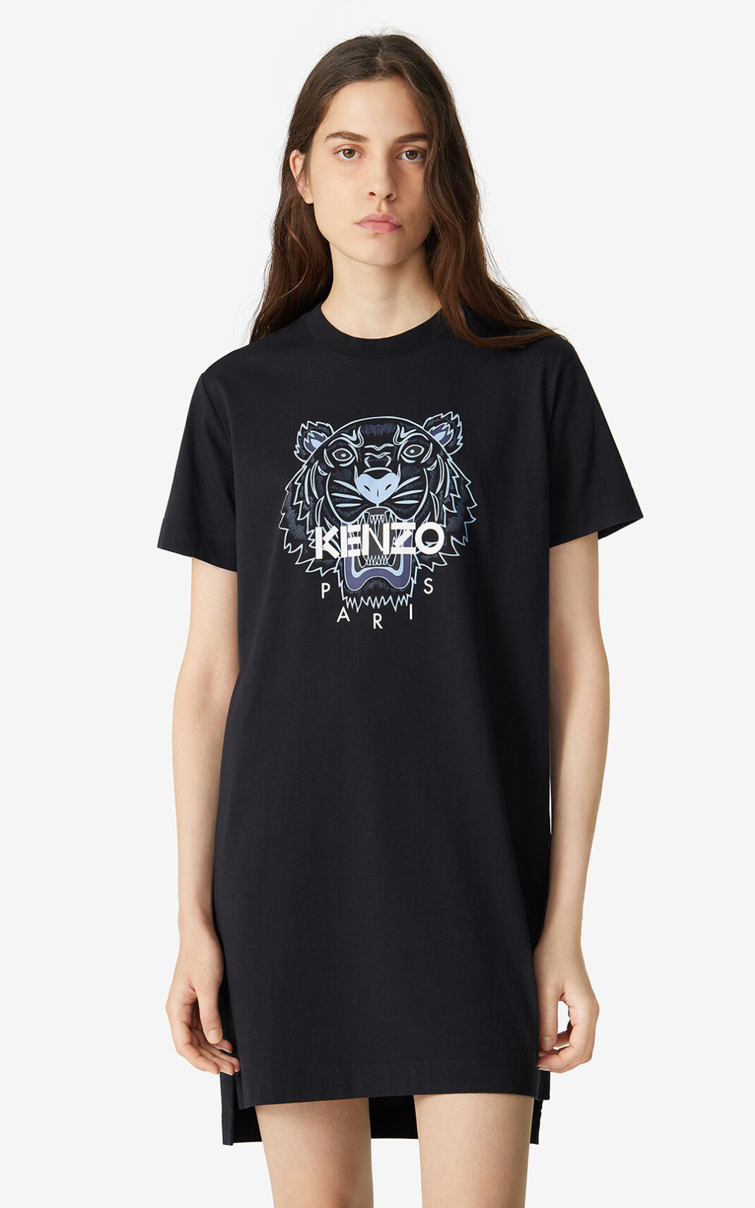 Robe Kenzo Tiger T shirt Femme Noir | PRDY-50769